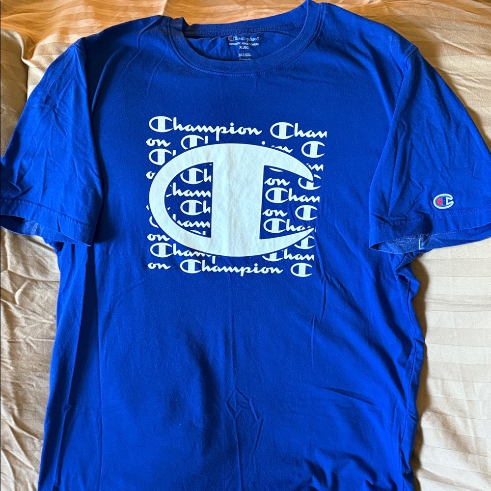 Champion Men's Tee in Vibrant Blue